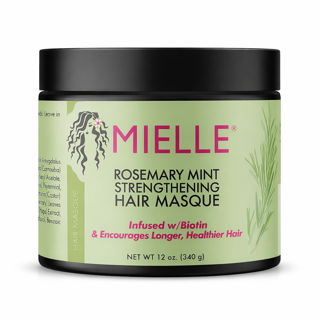 Mielle Rosemary Mint Strengthening Hair Masque with Biotin – Deep Conditioning Treatment for Growth & Repair (12oz)
