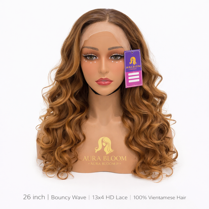 26” Bouncy Curls Human Hair Wig – 13x4 HD Lace | 100% Vietnamese Hair