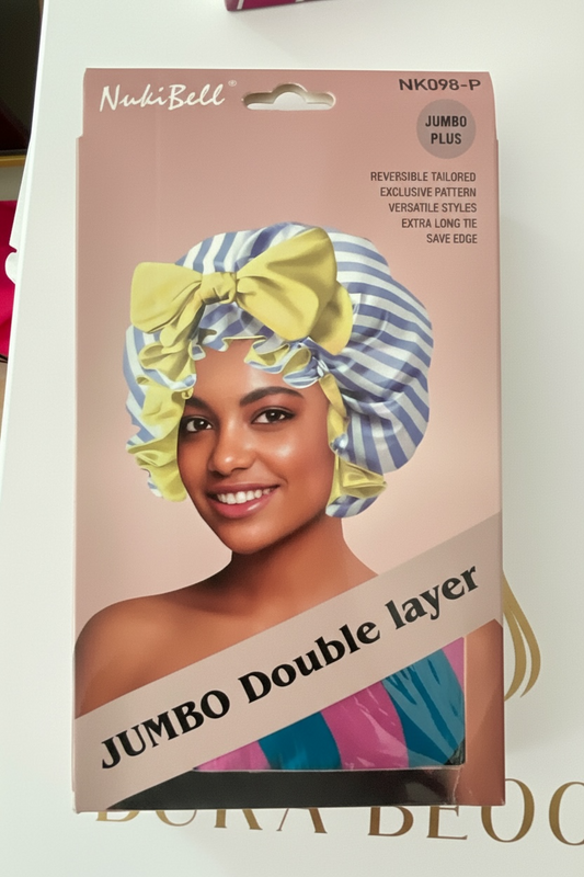 Aura Bloom Jumbo Double Layer Satin Bonnet