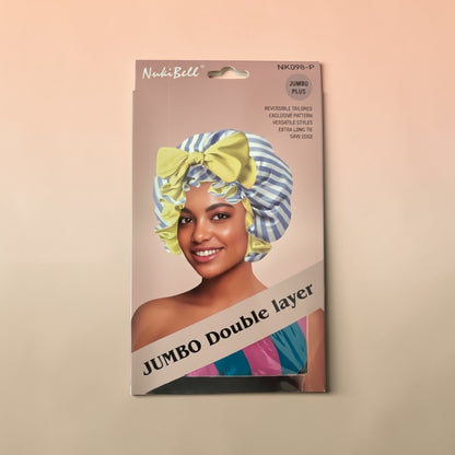 Aura Bloom Jumbo Double Layer Satin Bonnet