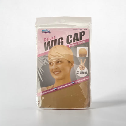 Deluxe Wig Cap (2 Pack) – Stretchable Breathable Stocking Cap for Wig Installation & Protective Styling