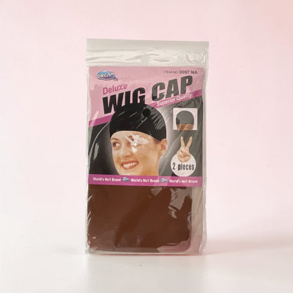 Deluxe Wig Cap (2 Pack) – Stretchable Breathable Stocking Cap for Wig Installation & Protective Styling
