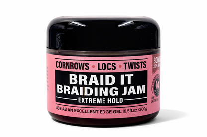Braid It Braiding Jam Extreme Hold – Edge Control Gel for Braids, Locs & Twists (10.5oz / 300g)